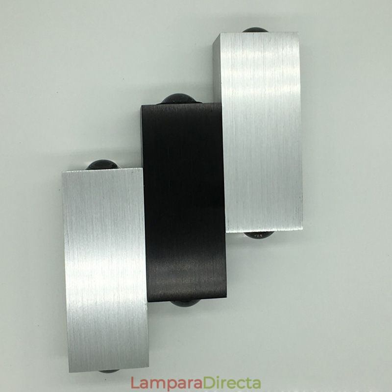 Apliques de pared modernos de aluminio con iluminación hacia arriba y hacia abajo