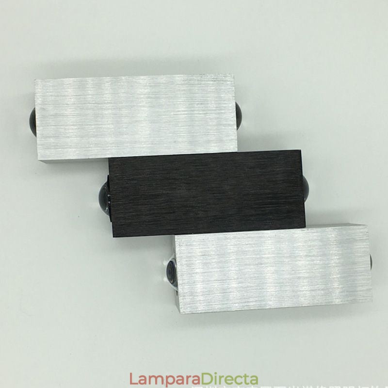 Apliques de pared modernos de aluminio con iluminación hacia arriba y hacia abajo