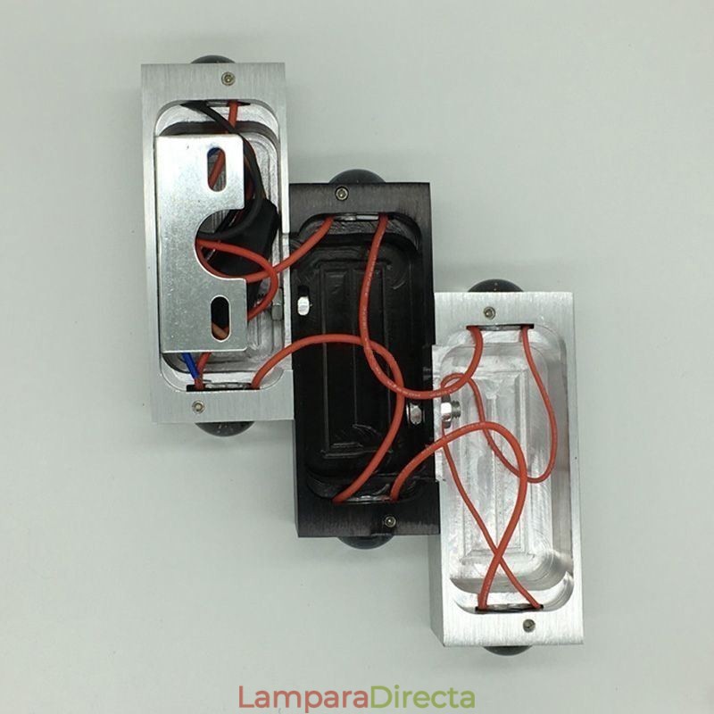 Apliques de pared modernos de aluminio con iluminación hacia arriba y hacia abajo
