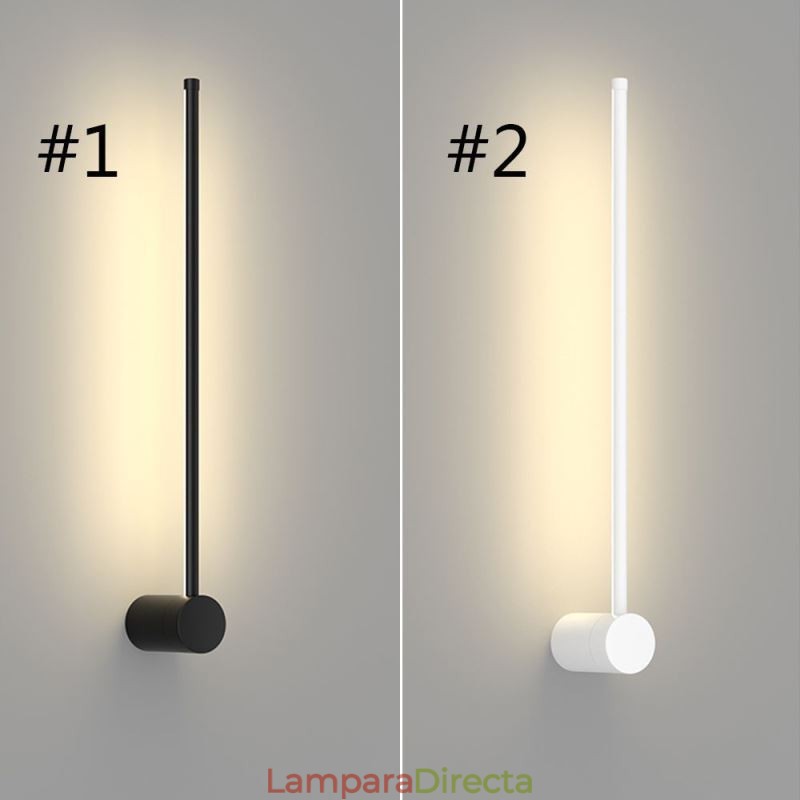 Lámpara de pared larga moderna, lámpara de decoración para mesita de noche
