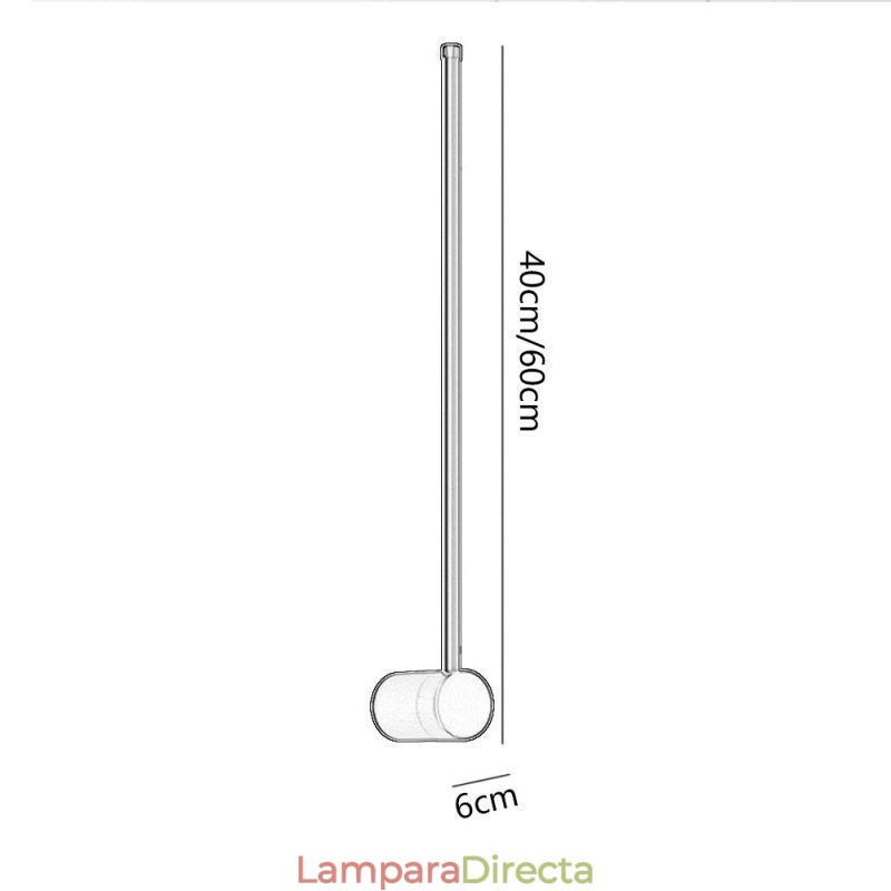 Lámpara de pared larga moderna, lámpara de decoración para mesita de noche
