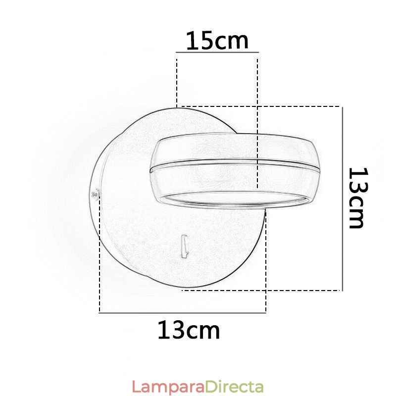 Lámpara de pared giratoria moderna minimalista