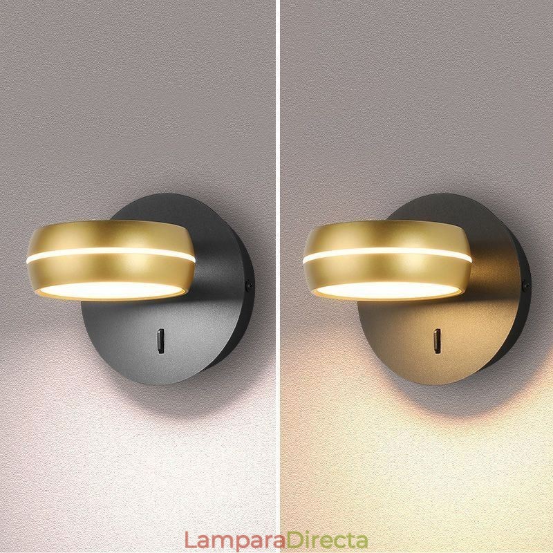 Lámpara de pared giratoria moderna minimalista