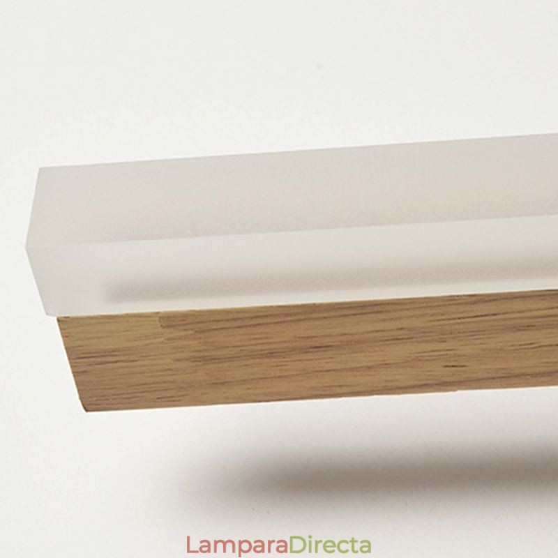 Lámpara de espejo de madera maciza, lámpara de pared moderna