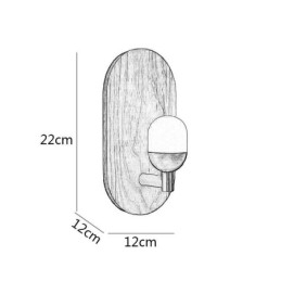 Lámpara de pared decorativa de madera, luces de pasillo de entrada, luz de pared de noche nórdica