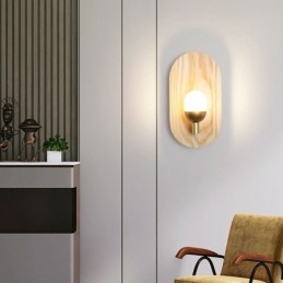 Lámpara de pared decorativa de madera, luces de pasillo de entrada, luz de pared de noche nórdica