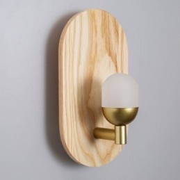 Lámpara de pared decorativa de madera, luces de pasillo de entrada, luz de pared de noche nórdica