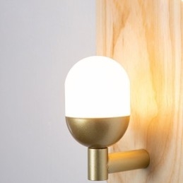 Lámpara de pared decorativa de madera, luces de pasillo de entrada, luz de pared de noche nórdica