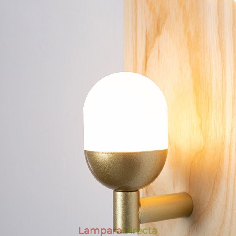 Lámpara de pared decorativa de madera, luces de pasillo de entrada, luz de pared de noche nórdica