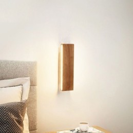 Aplique de pared moderno de madera para entrada, pasillo, luz de noche nórdica