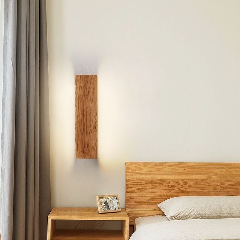 Aplique de pared moderno de madera para entrada, pasillo, luz de noche nórdica