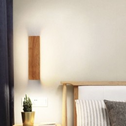 Aplique de pared moderno de madera para entrada, pasillo, luz de noche nórdica