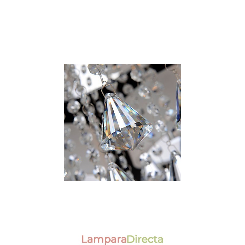 Lámpara de techo empotrada con mando a distancia de cristal moderna y contemporánea