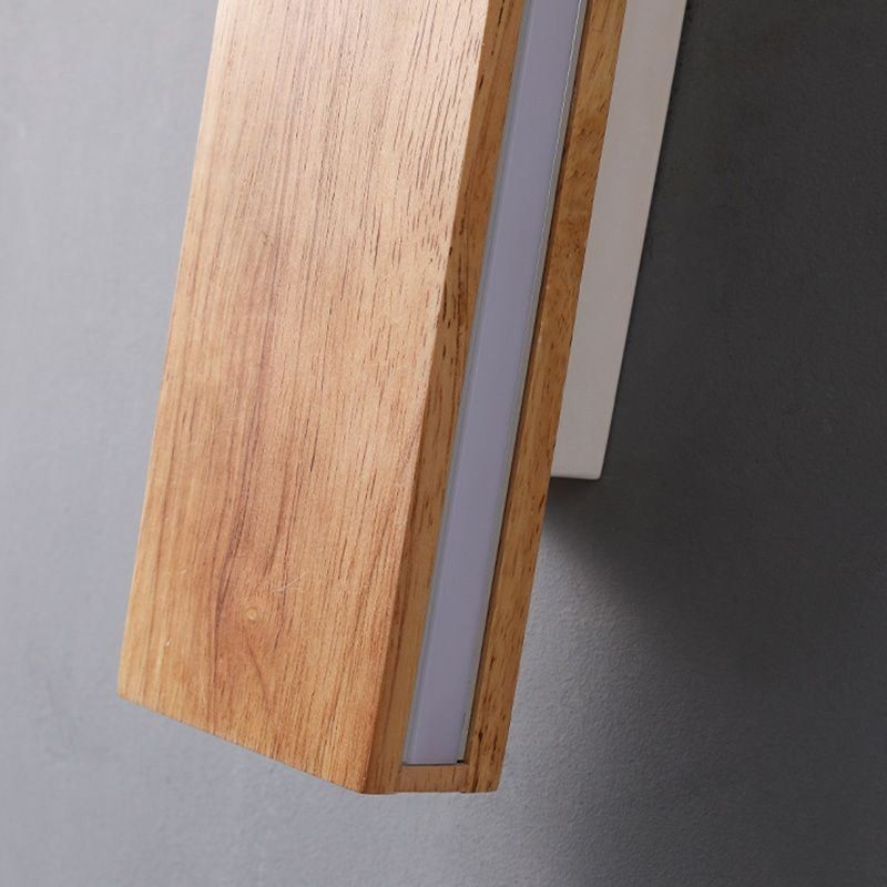Aplique de pared moderno de madera para entrada, pasillo, luz de noche nórdica
