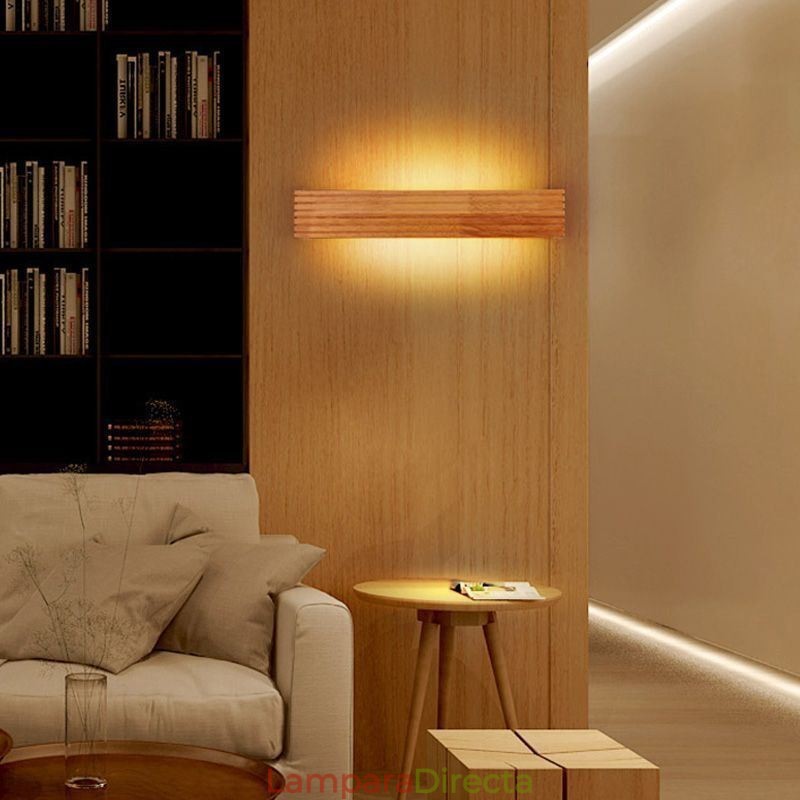 Lámparas de pared de madera de estilo japonés, lámpara de baño, aplique de pared para el hogar