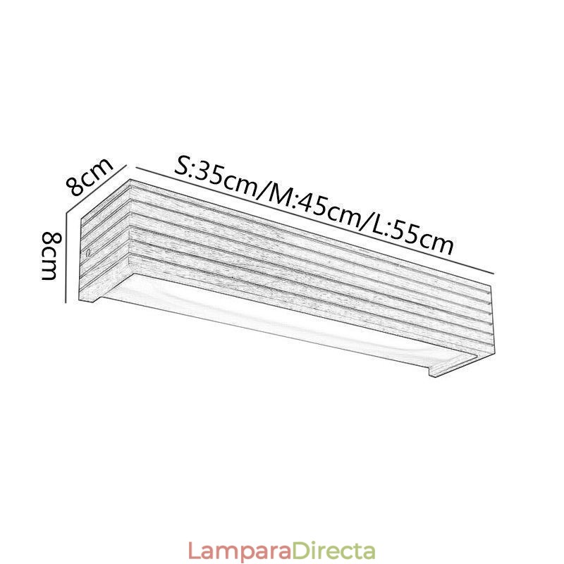 Lámparas de pared de madera de estilo japonés, lámpara de baño, aplique de pared para el hogar