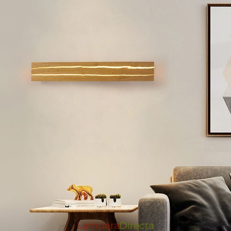 Lámpara de pared de madera moderna, luces de pasillo de entrada, luz de pared de noche nórdica