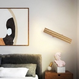 Lámpara de pared de madera moderna, luces de pasillo de entrada, luz de pared de noche nórdica