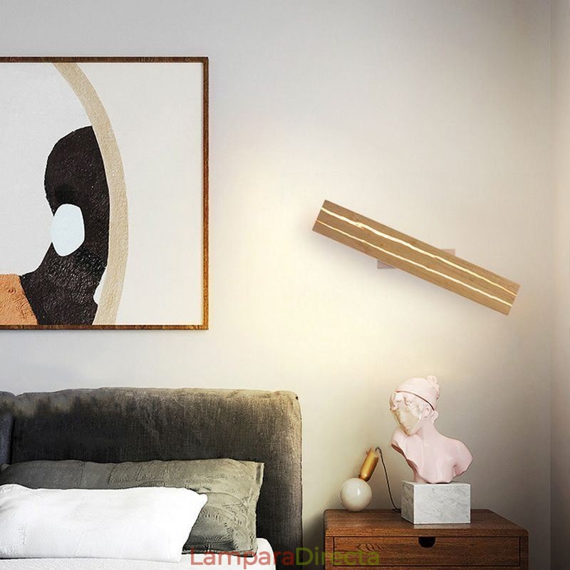 Lámpara de pared de madera moderna, luces de pasillo de entrada, luz de pared de noche nórdica