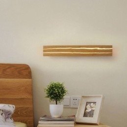 Lámpara de pared de madera moderna, luces de pasillo de entrada, luz de pared de noche nórdica