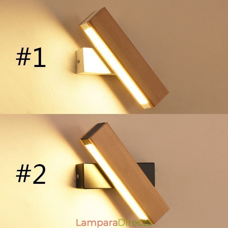 Lámpara de pared de madera maciza europea, iluminación de pared para cabecera, lámparas modernas y sencillas.