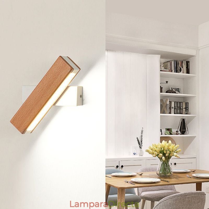 Lámpara de pared de madera maciza europea, iluminación de pared para cabecera, lámparas modernas y sencillas.