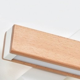 Lámpara de pared de madera maciza europea, iluminación de pared para cabecera, lámparas modernas y sencillas.