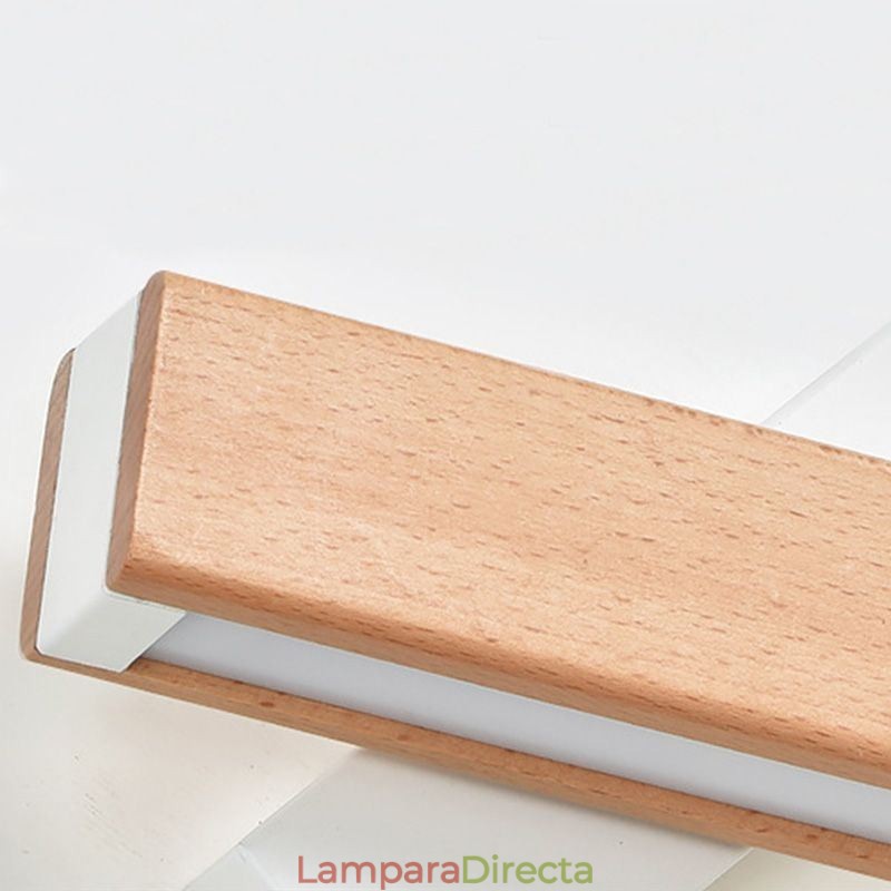 Lámpara de pared de madera maciza europea, iluminación de pared para cabecera, lámparas modernas y sencillas.