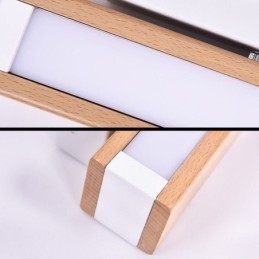 Lámpara de pared de madera maciza europea, iluminación de pared para cabecera, lámparas modernas y sencillas.
