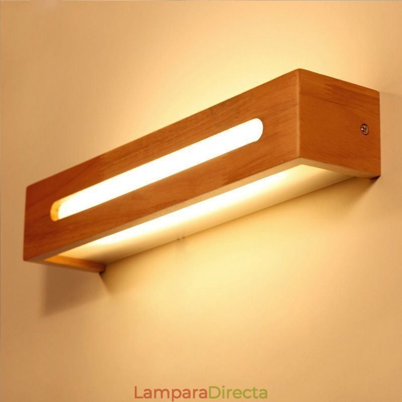 Lámpara de pared moderna de madera para entrada, pasillo, luz de pared nórdica para mesita de noche