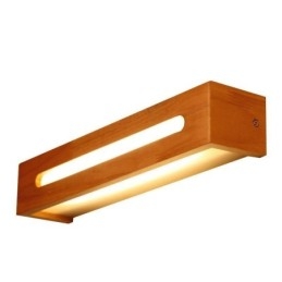 Lámpara de pared moderna de madera para entrada, pasillo, luz de pared nórdica para mesita de noche