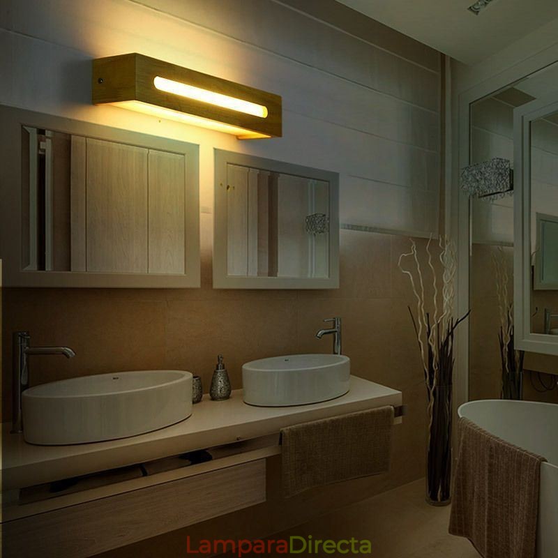 Lámpara de pared moderna de madera para entrada, pasillo, luz de pared nórdica para mesita de noche