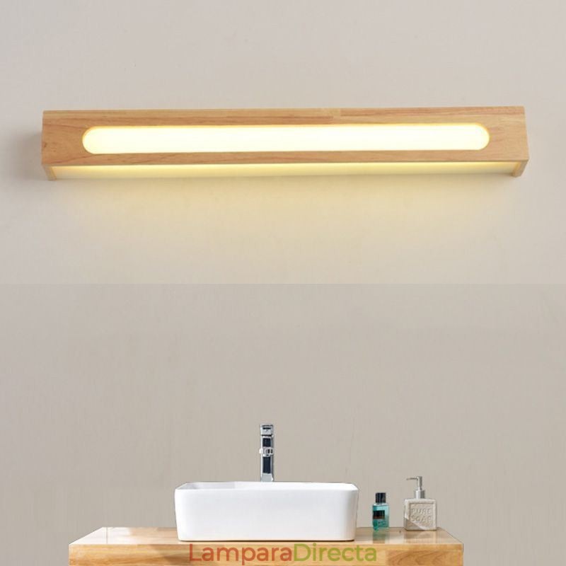 Lámpara de pared moderna de madera para entrada, pasillo, luz de pared nórdica para mesita de noche