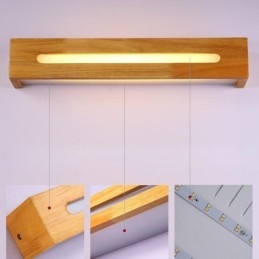Lámpara de pared moderna de madera para entrada, pasillo, luz de pared nórdica para mesita de noche