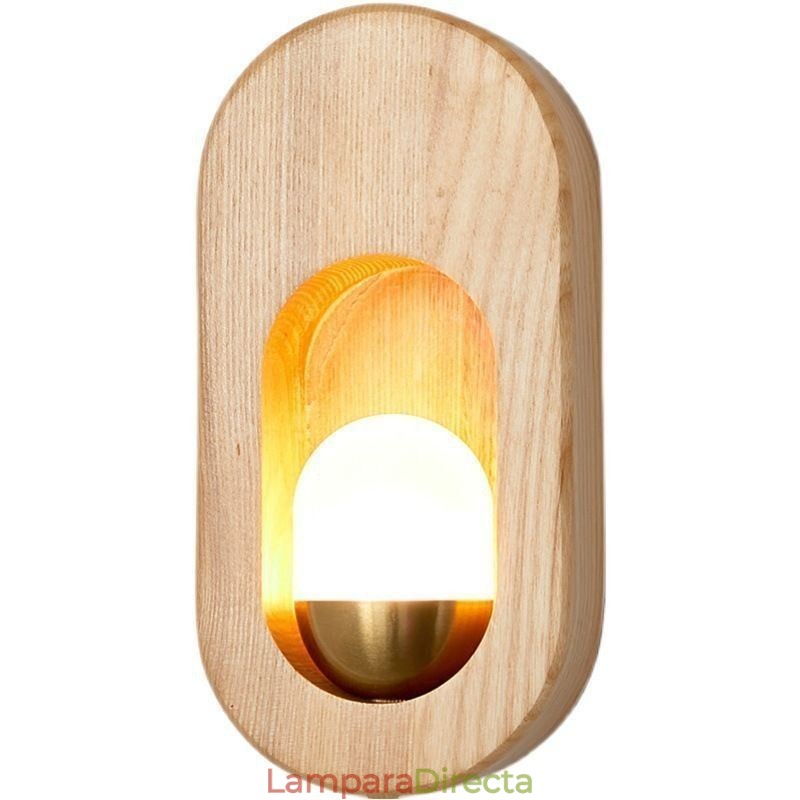 Lámpara de pared de madera con decoración japonesa para entrada y pasillo