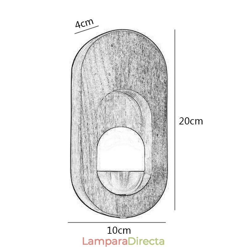 Lámpara de pared de madera con decoración japonesa para entrada y pasillo
