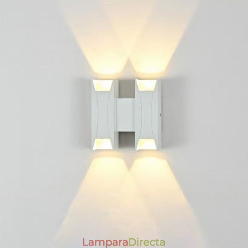 Lámpara de pared impermeable moderna de aluminio para montar en superficie, luz para porche de jardín