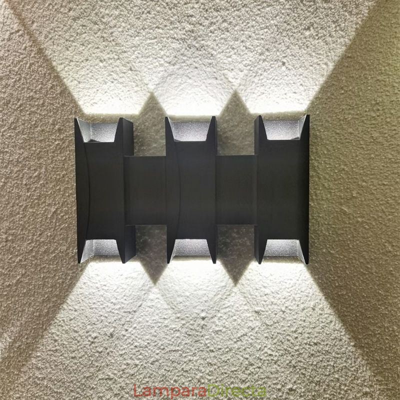 Lámpara de pared impermeable moderna de aluminio para montar en superficie, luz para porche de jardín
