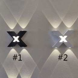 Aplique de pared Art Deco de aluminio para interiores con iluminación de arriba a abajo