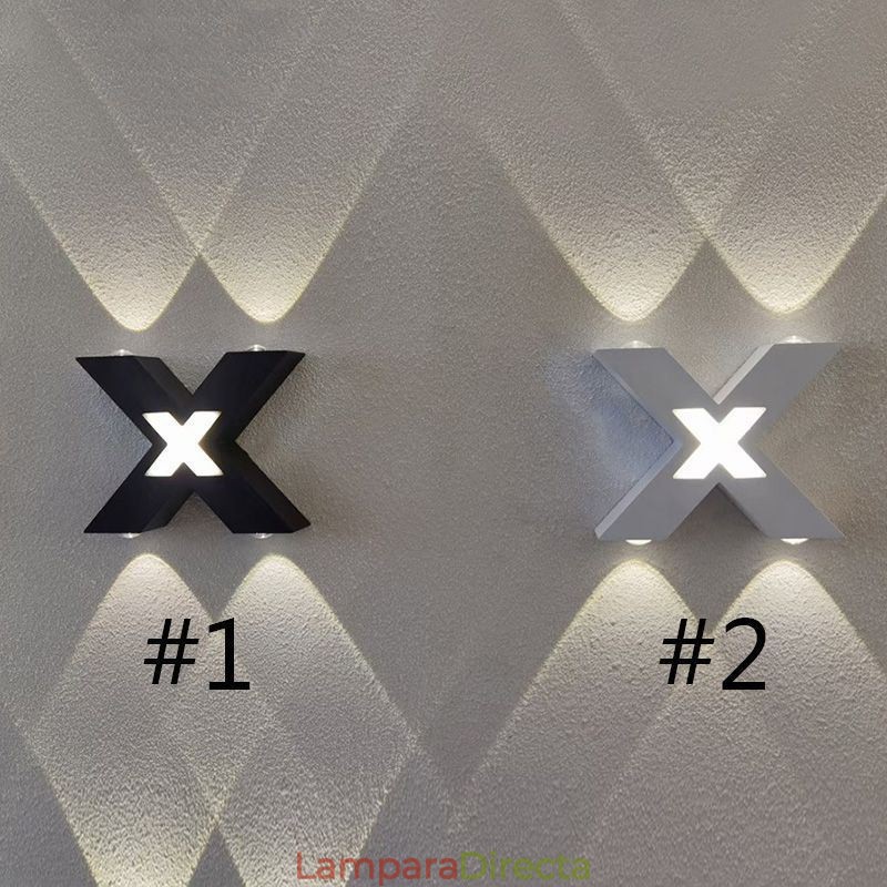 Aplique de pared Art Deco de aluminio para interiores con iluminación de arriba a abajo