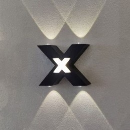 Aplique de pared Art Deco de aluminio para interiores con iluminación de arriba a abajo