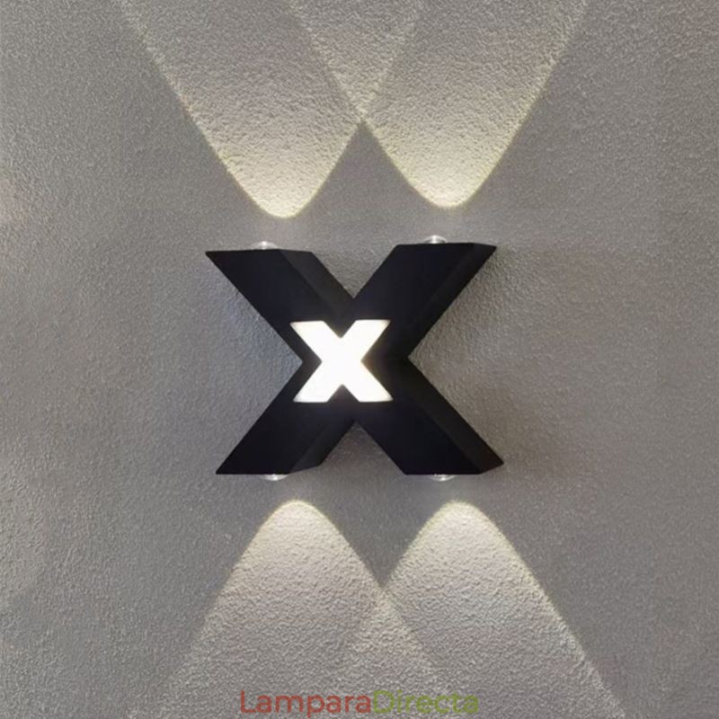 Aplique de pared Art Deco de aluminio para interiores con iluminación de arriba a abajo