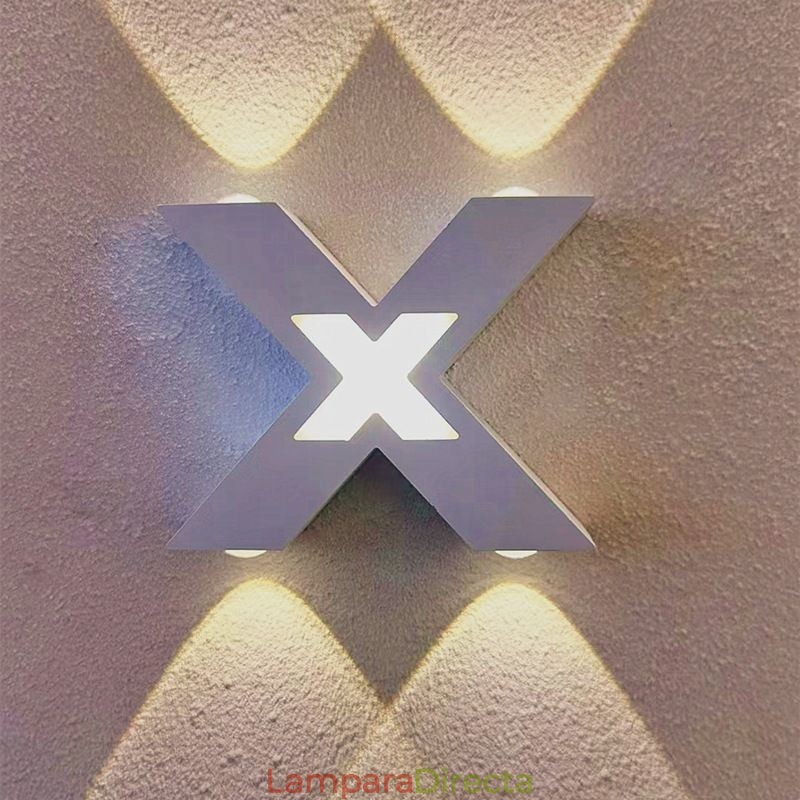 Aplique de pared Art Deco de aluminio para interiores con iluminación de arriba a abajo