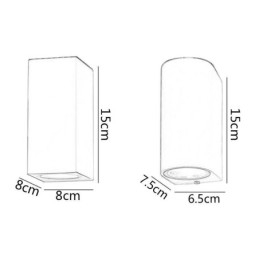 Lámpara de pared moderna y sencilla de aluminio para interiores.