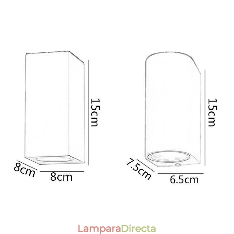 Lámpara de pared moderna y sencilla de aluminio para interiores.