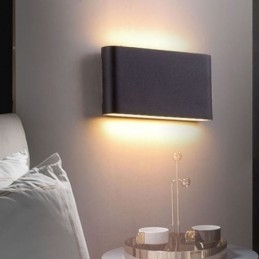 Lámpara de pared moderna, impermeable, de aluminio, sencilla, para interiores.