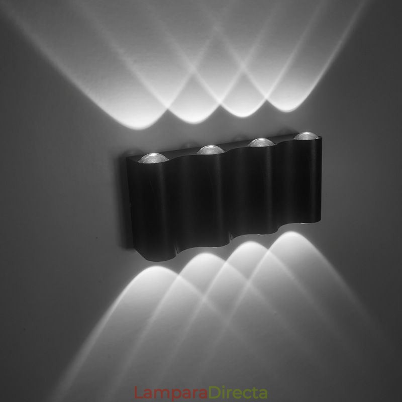 Lámpara de pared de aluminio para balcón, luz de porche montada en superficie