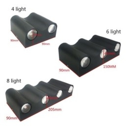 Lámpara de pared de aluminio para balcón, luz de porche montada en superficie