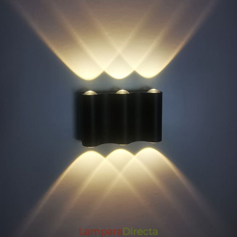 Lámpara de pared de aluminio para balcón, luz de porche montada en superficie