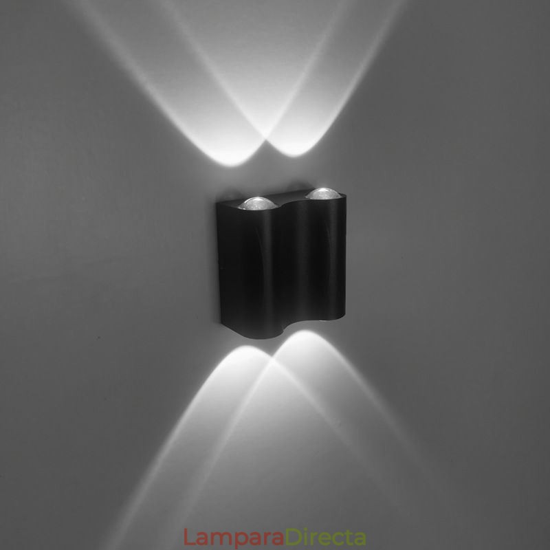 Lámpara de pared de aluminio para balcón, luz de porche montada en superficie